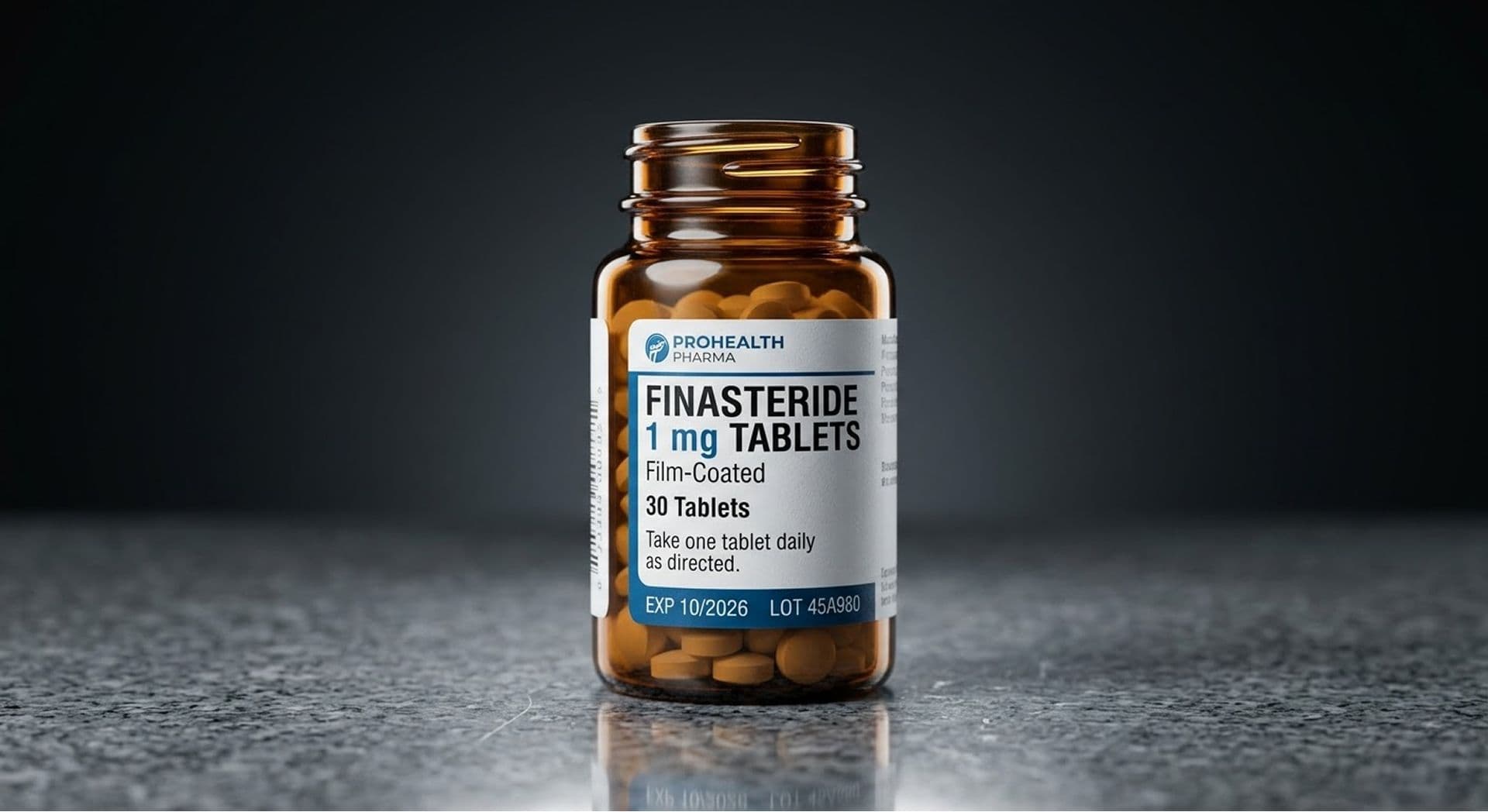 Finasteride pill bottle